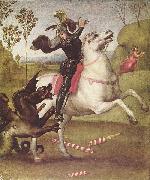 RAFFAELLO Sanzio Hl. Georg im Kampf mit dem Drachen oil on canvas